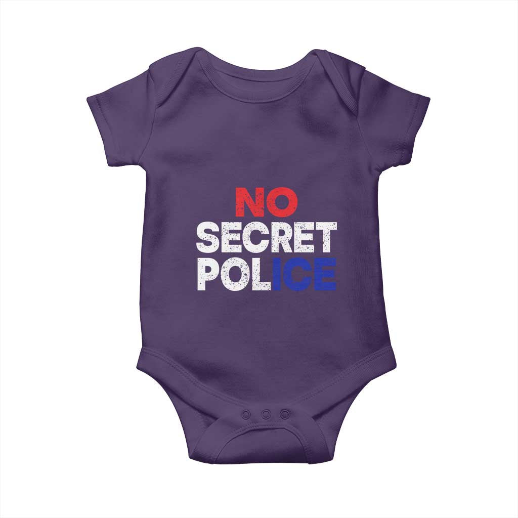Subtle Abolish Ice Baby Onesie No Secret Police