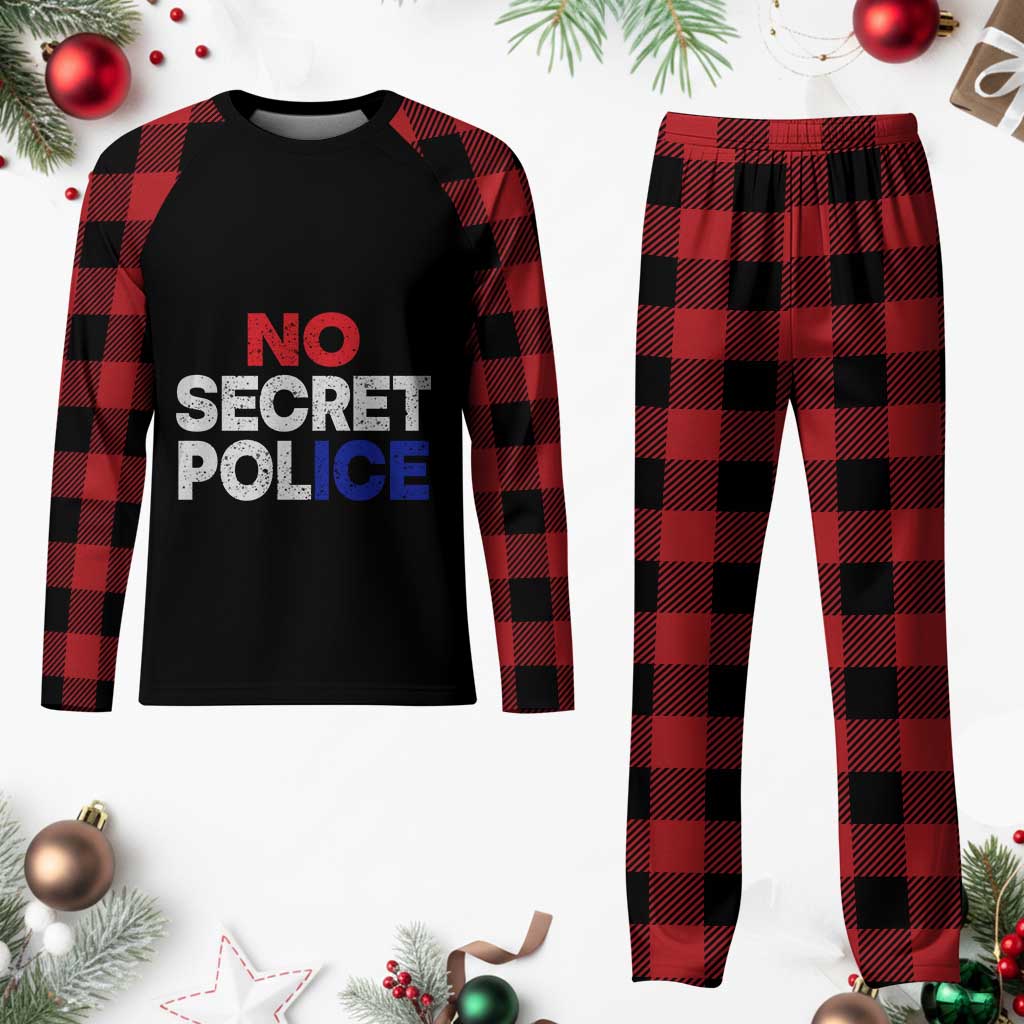 Subtle Abolish Ice Plaid Pajama Set No Secret Police
