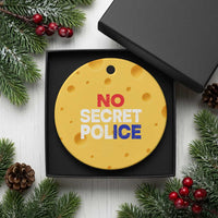 Subtle Abolish Ice Ceramic Ornament No Secret Police