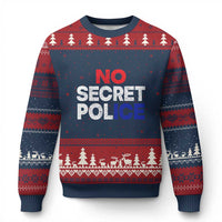 Subtle Abolish Ice Ugly Christmas Sweater No Secret Police