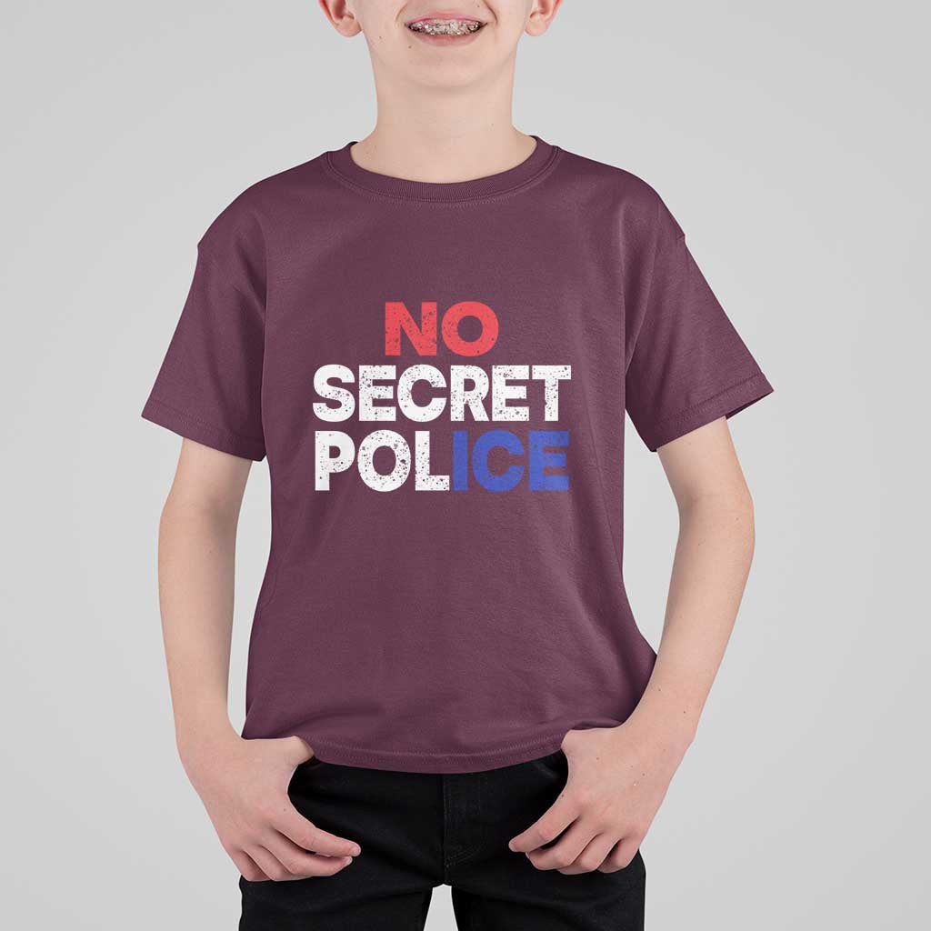 Subtle Abolish Ice T Shirt For Kid No Secret Police
