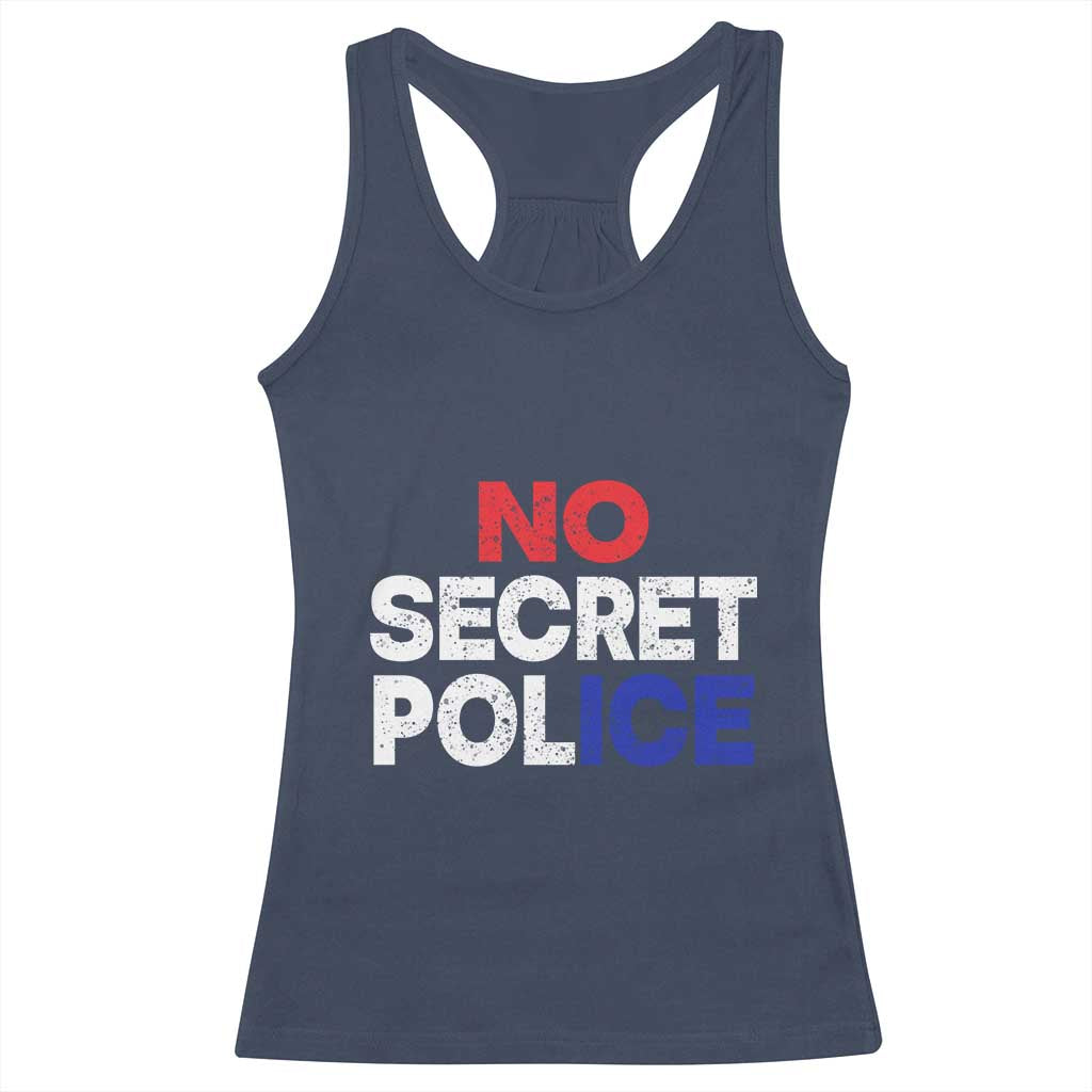 Subtle Abolish Ice Racerback Tank Top No Secret Police