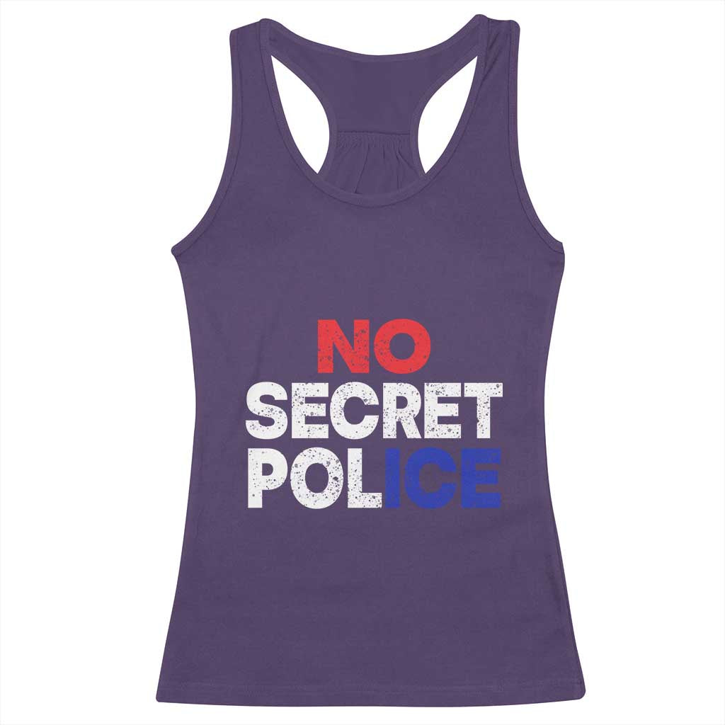 Subtle Abolish Ice Racerback Tank Top No Secret Police