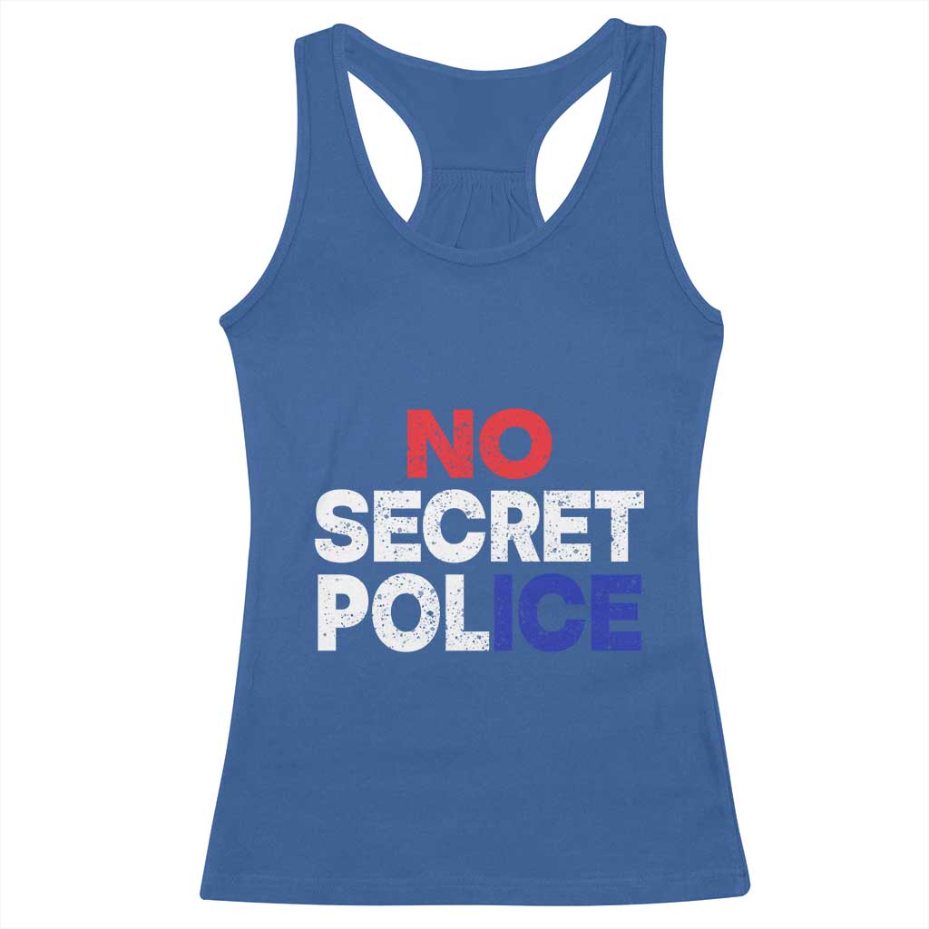 Subtle Abolish Ice Racerback Tank Top No Secret Police