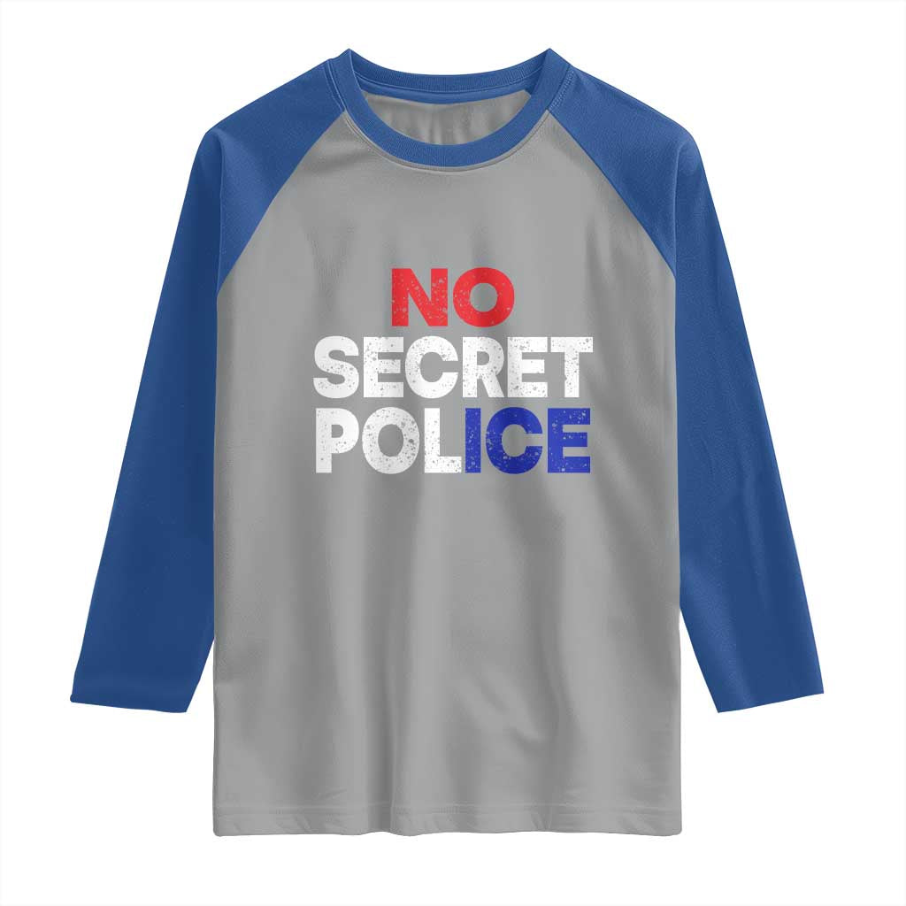 Subtle Abolish Ice Raglan Shirt No Secret Police