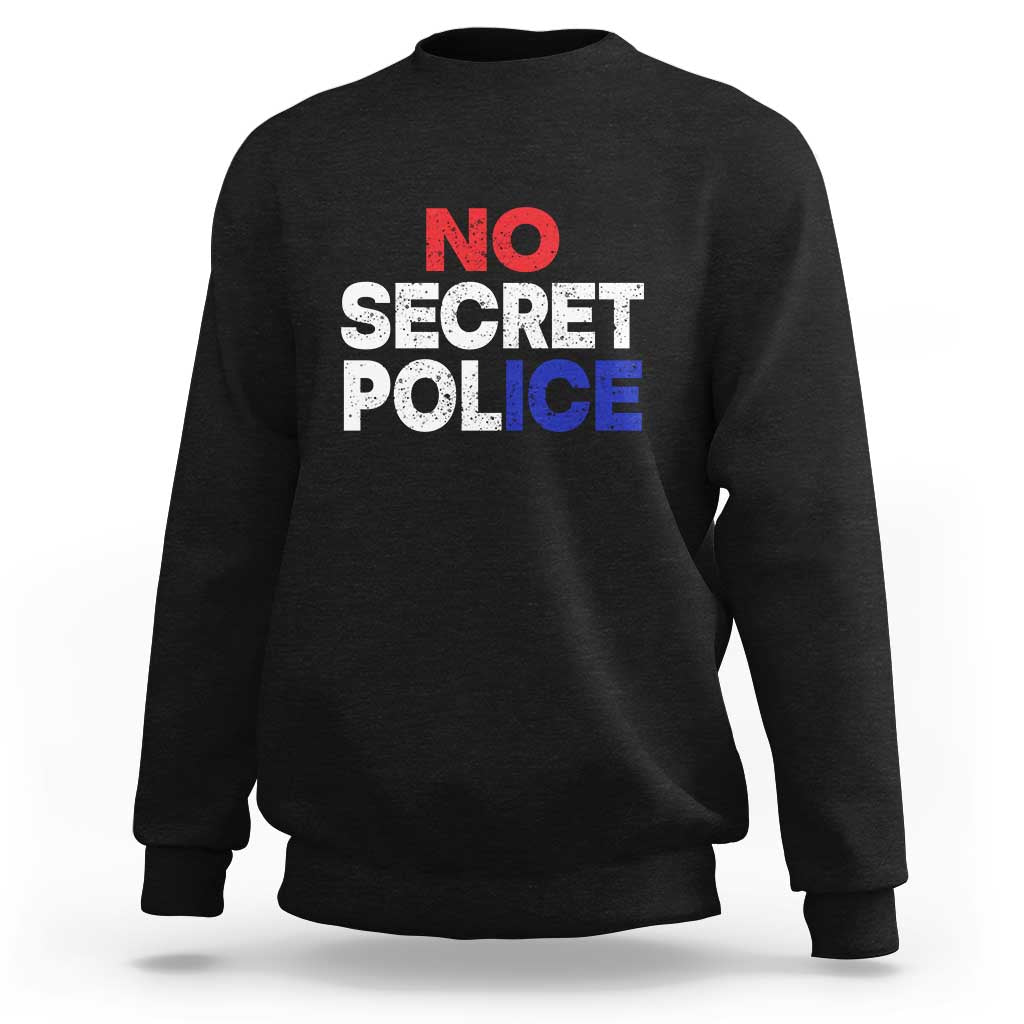 Subtle Abolish Ice Sweatshirt No Secret Police