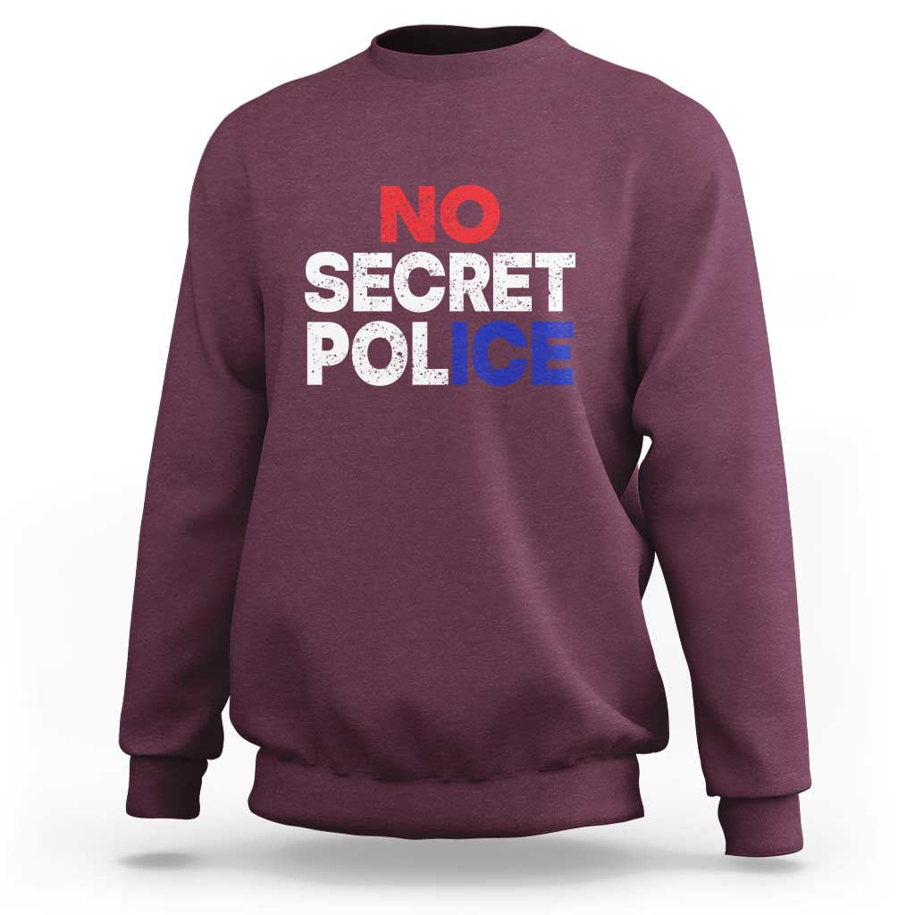 Subtle Abolish Ice Sweatshirt No Secret Police