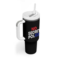 Subtle Abolish Ice Tumbler With Handle No Secret Police