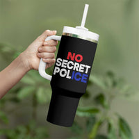 Subtle Abolish Ice Tumbler With Handle No Secret Police