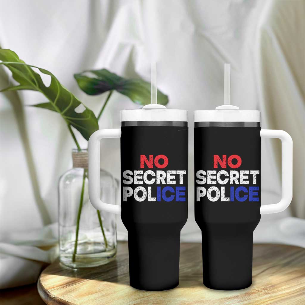 Subtle Abolish Ice Tumbler With Handle No Secret Police