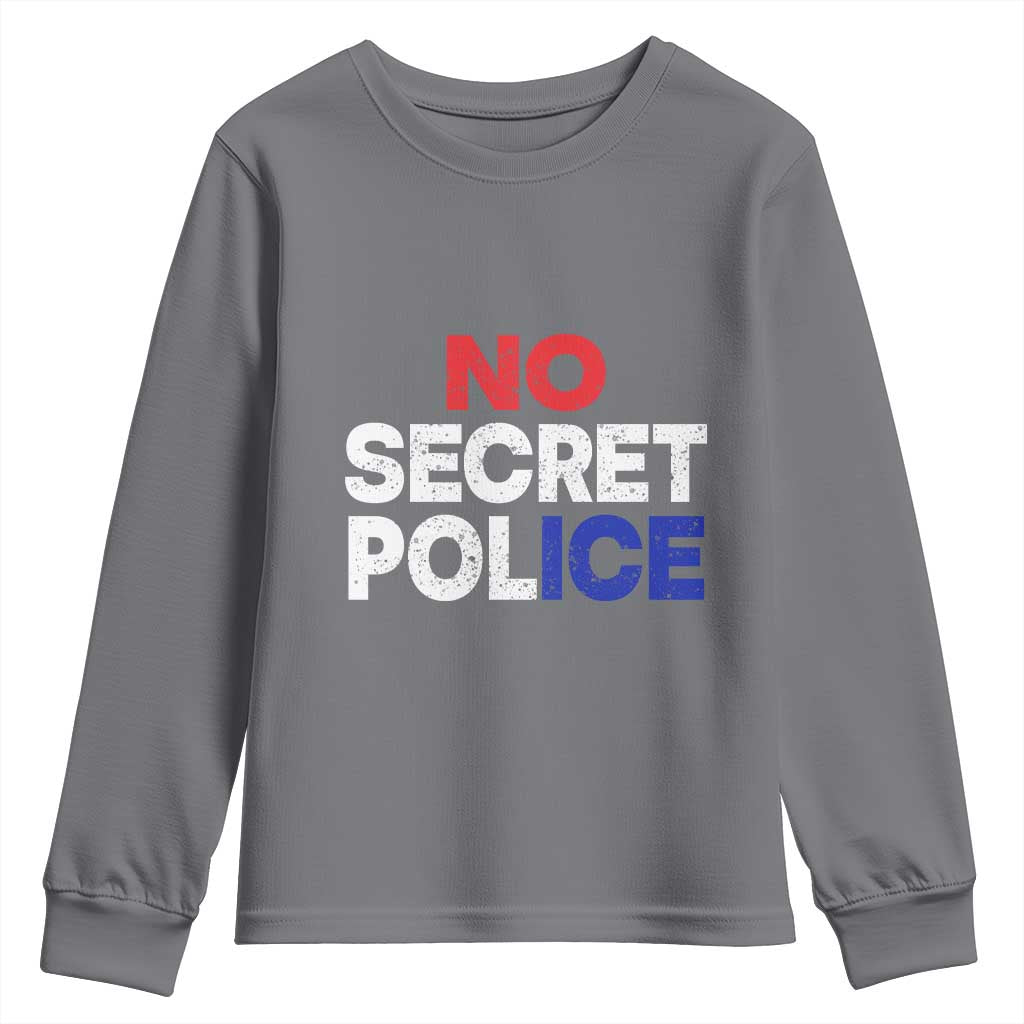 Subtle Abolish Ice Youth Sweatshirt No Secret Police
