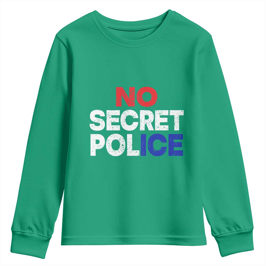 Subtle Abolish Ice Youth Sweatshirt No Secret Police