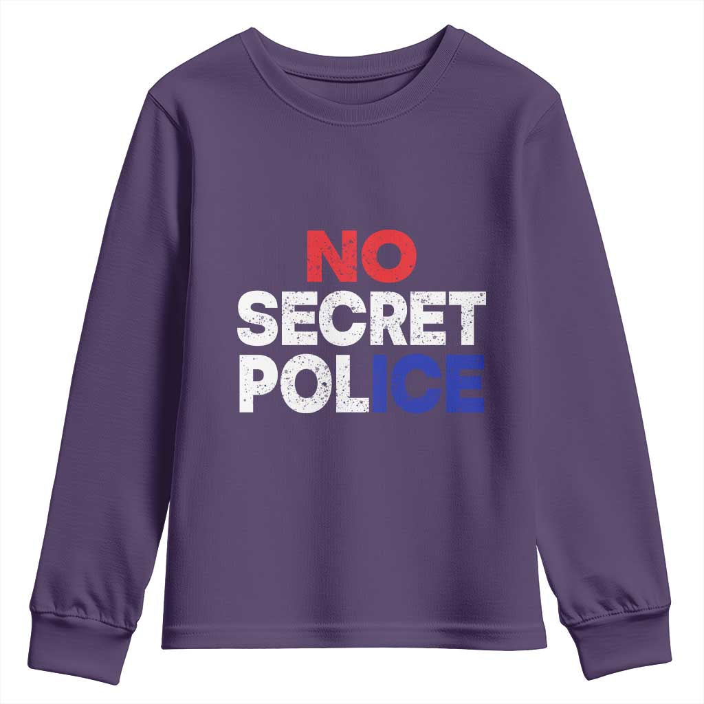 Subtle Abolish Ice Youth Sweatshirt No Secret Police