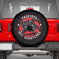 Vintage Black Cat Against Fascists Spare Tire Cover