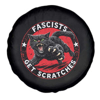 Vintage Black Cat Against Fascists Spare Tire Cover