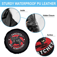 Vintage Black Cat Against Fascists Spare Tire Cover