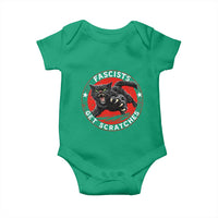Vintage Black Cat Against Fascists Baby Onesie