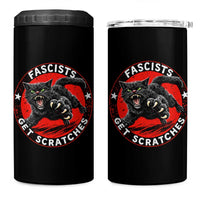 Vintage Black Cat Against Fascists 4 in 1 Can Cooler Tumbler