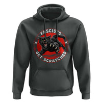 Vintage Black Cat Against Fascists Hoodie