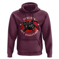Vintage Black Cat Against Fascists Hoodie