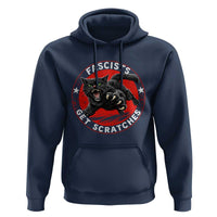 Vintage Black Cat Against Fascists Hoodie