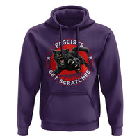 Vintage Black Cat Against Fascists Hoodie