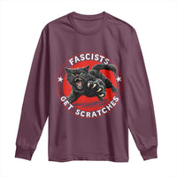 Vintage Black Cat Against Fascists Long Sleeve Shirt