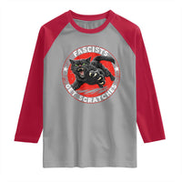 Vintage Black Cat Against Fascists Raglan Shirt