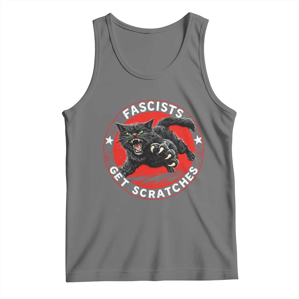 Vintage Black Cat Against Fascists Tank Top