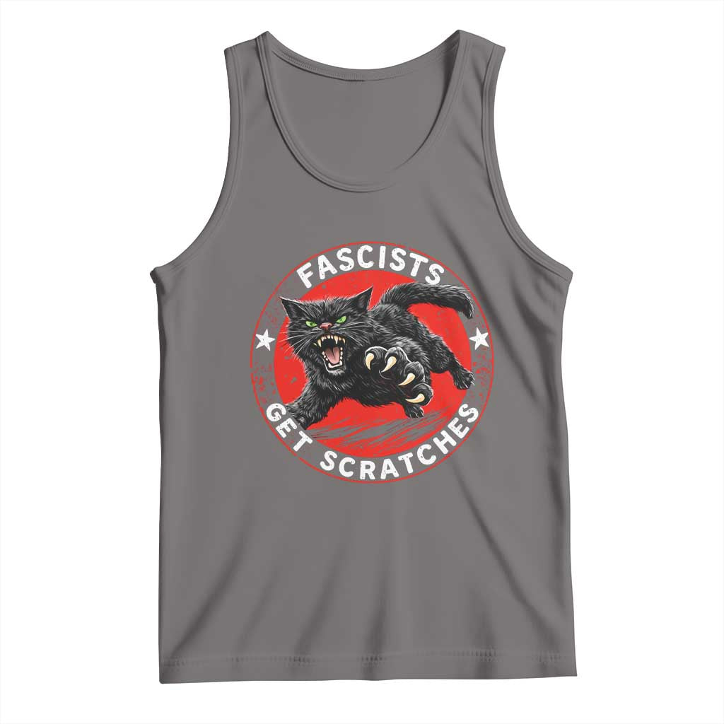 Vintage Black Cat Against Fascists Tank Top