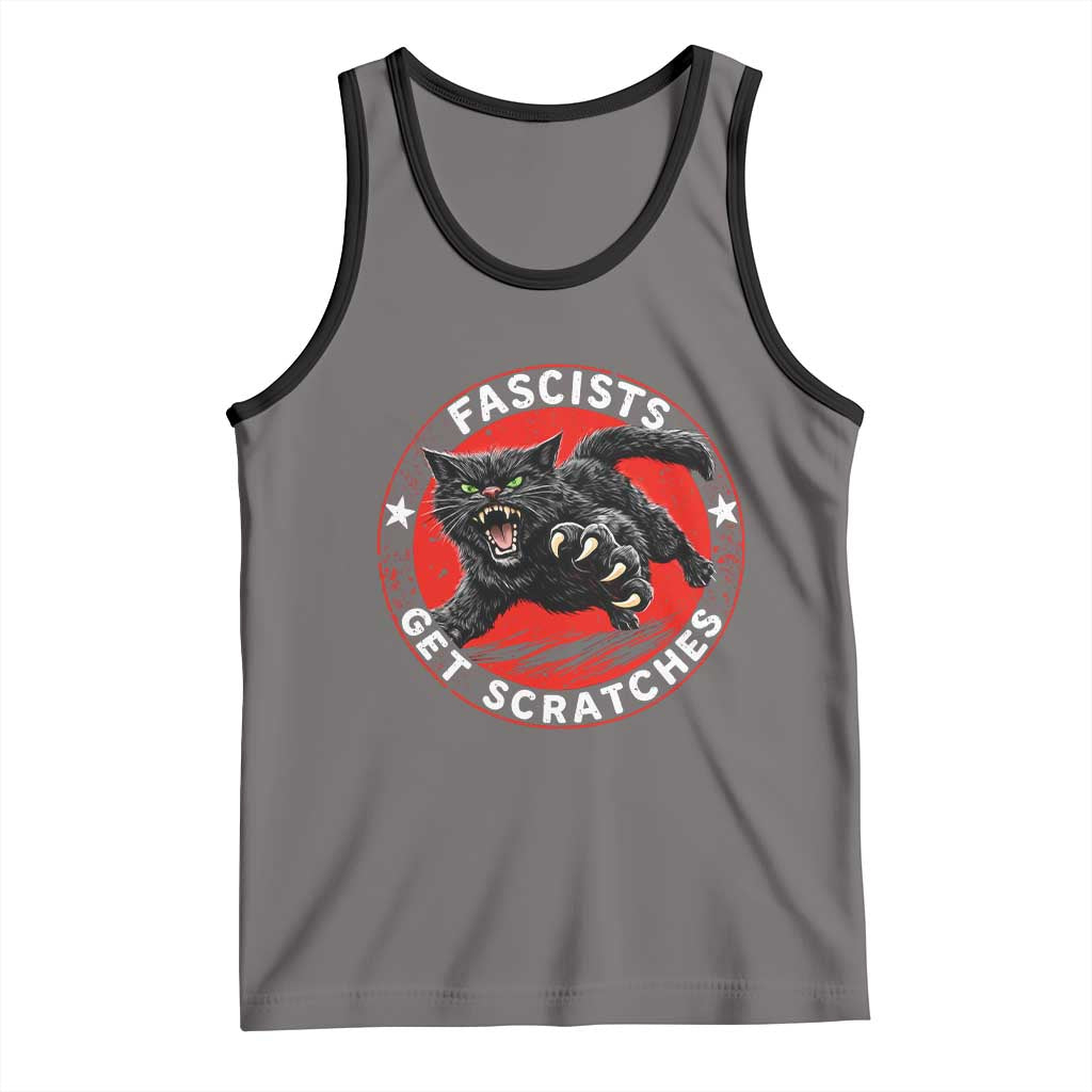 Vintage Black Cat Against Fascists Tank Top
