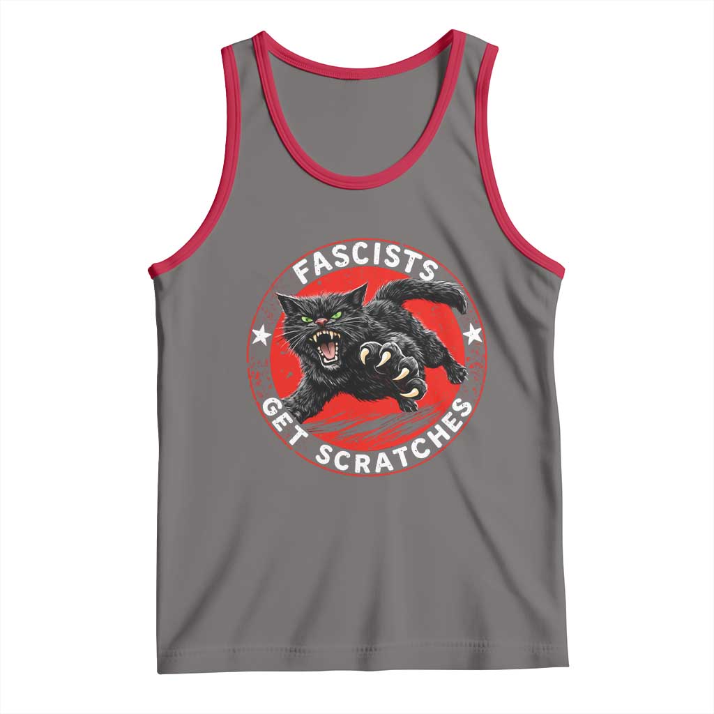 Vintage Black Cat Against Fascists Tank Top