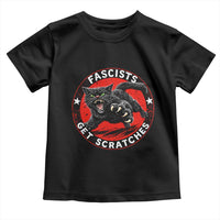 Vintage Black Cat Against Fascists Toddler T Shirt