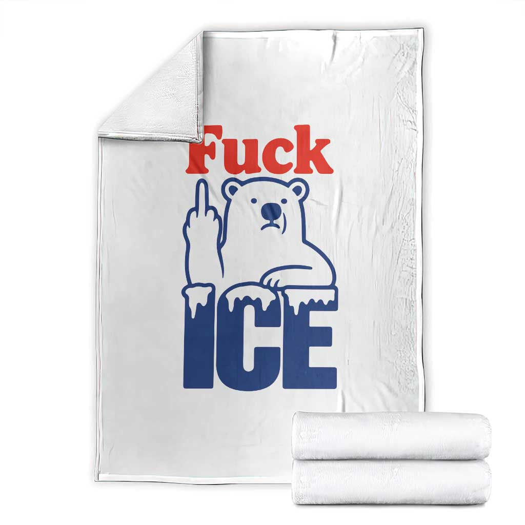 Fck Ice Throw Blanket Get The Fck Out Of Minneapolis Polar Bear