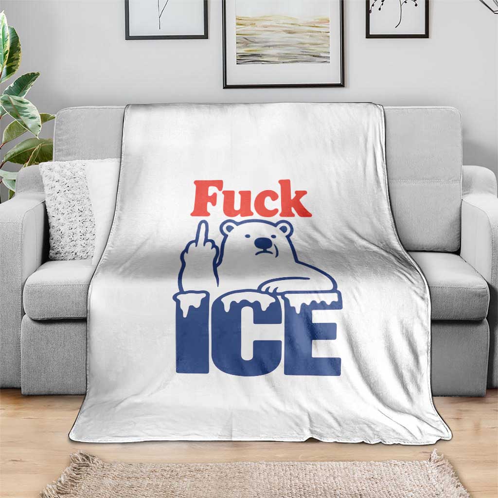 Fck Ice Throw Blanket Get The Fck Out Of Minneapolis Polar Bear