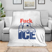Fck Ice Throw Blanket Get The Fck Out Of Minneapolis Polar Bear