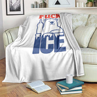 Fck Ice Throw Blanket Get The Fck Out Of Minneapolis Polar Bear