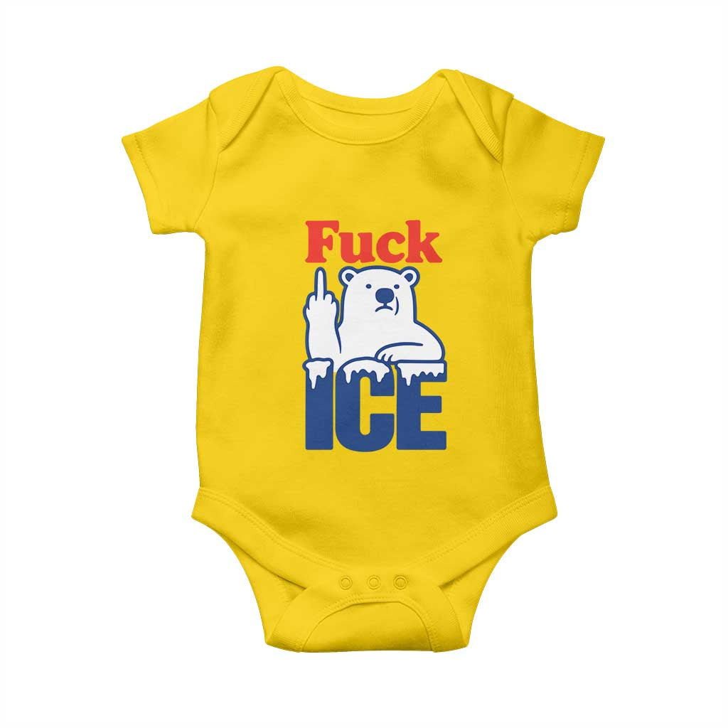 Fck Ice Baby Onesie Get The Fck Out Of Minneapolis Polar Bear