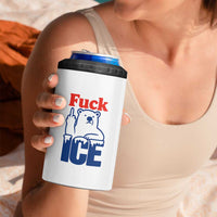 Fck Ice 4 in 1 Can Cooler Tumbler Get The Fck Out Of Minneapolis Polar Bear