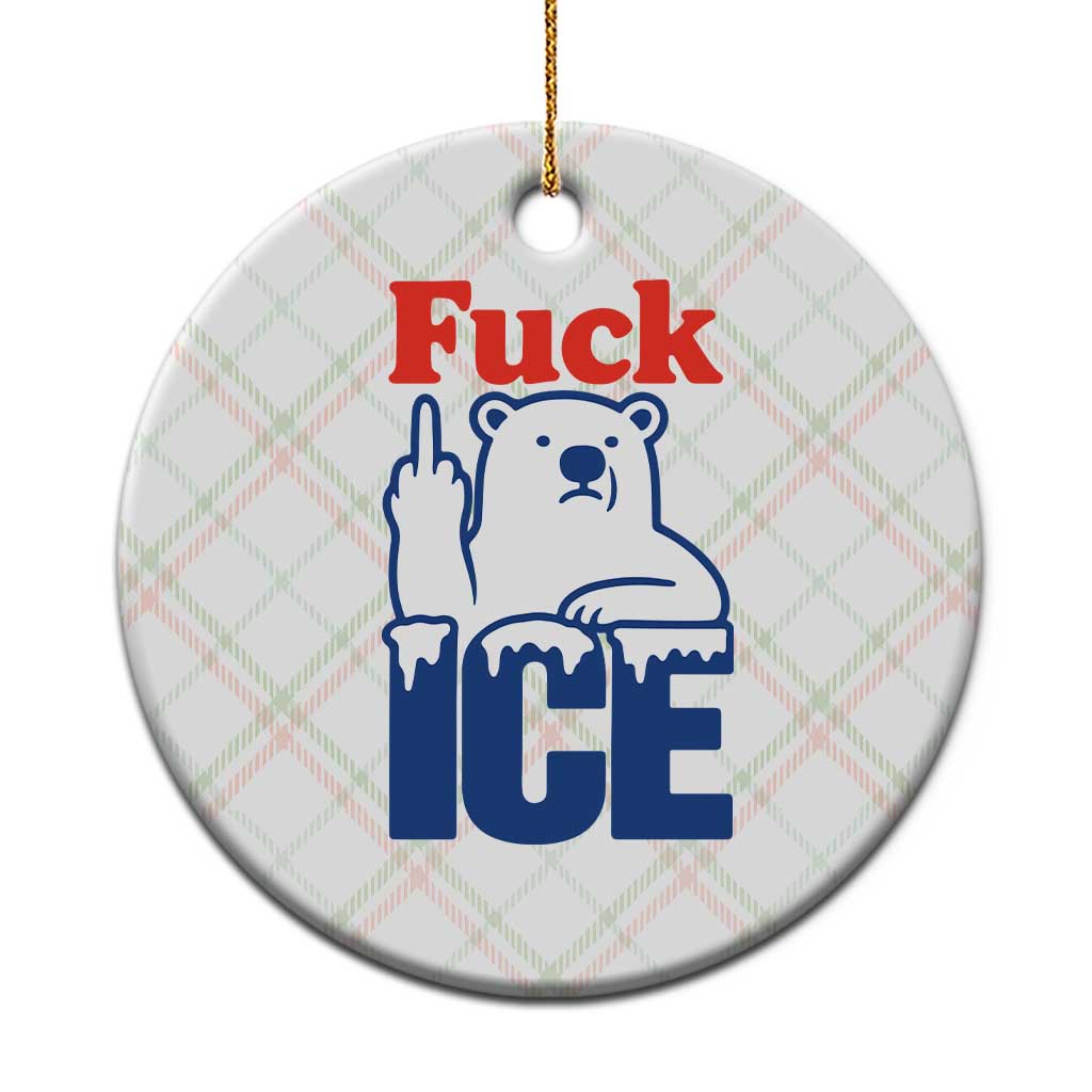 Fck Ice Ceramic Ornament Get The Fck Out Of Minneapolis Polar Bear