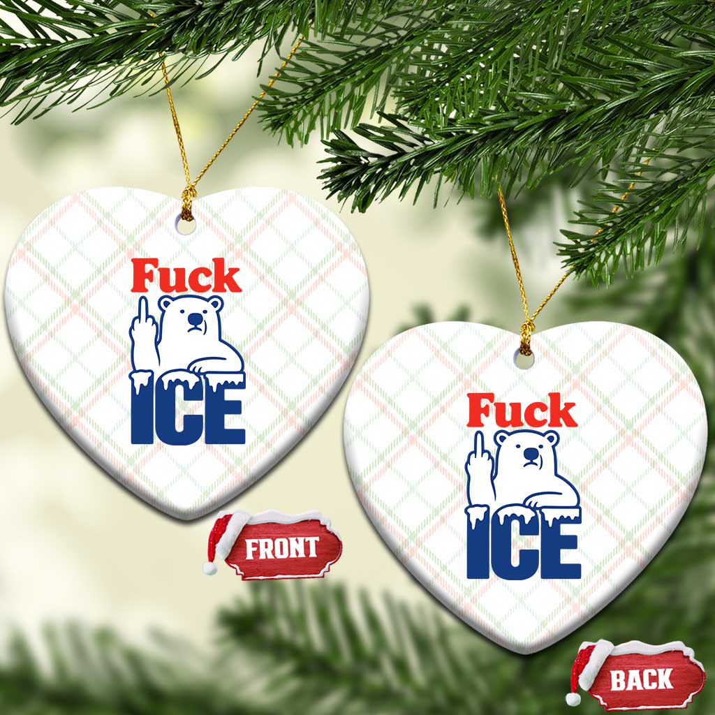 Fck Ice Ceramic Ornament Get The Fck Out Of Minneapolis Polar Bear