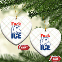 Fck Ice Ceramic Ornament Get The Fck Out Of Minneapolis Polar Bear