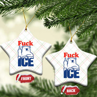 Fck Ice Ceramic Ornament Get The Fck Out Of Minneapolis Polar Bear