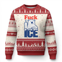 Fck Ice Ugly Christmas Sweater Get The Fck Out Of Minneapolis Polar Bear