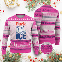 Fck Ice Ugly Christmas Sweater Get The Fck Out Of Minneapolis Polar Bear