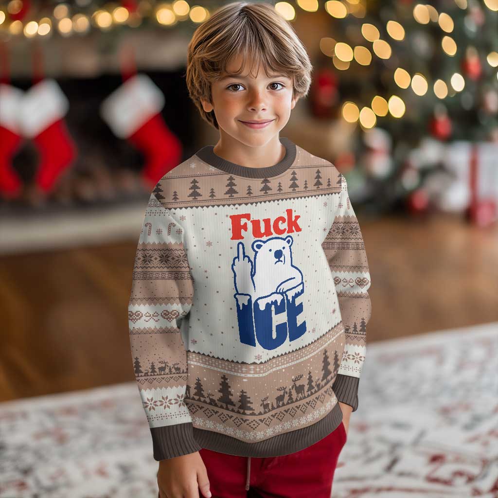 Fck Ice Ugly Christmas Sweater Get The Fck Out Of Minneapolis Polar Bear