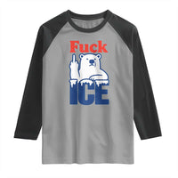 Fck Ice Raglan Shirt Get The Fck Out Of Minneapolis Polar Bear