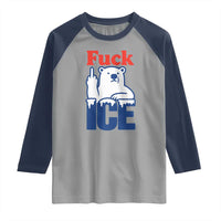 Fck Ice Raglan Shirt Get The Fck Out Of Minneapolis Polar Bear