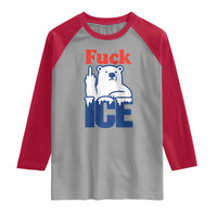 Fck Ice Raglan Shirt Get The Fck Out Of Minneapolis Polar Bear