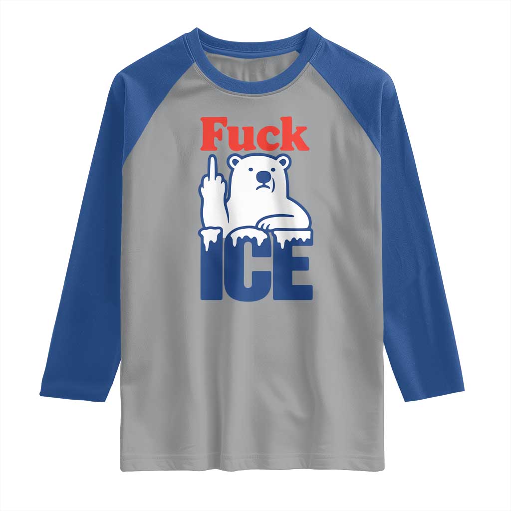 Fck Ice Raglan Shirt Get The Fck Out Of Minneapolis Polar Bear